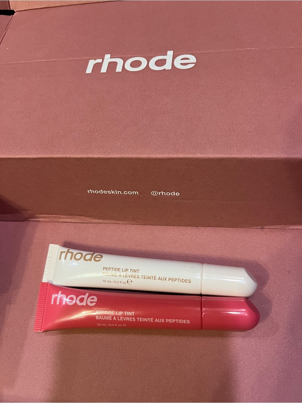 RHODE Peptide Lip Tint Duo — White & Pink-Red